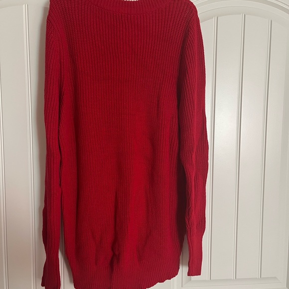 NEW Only Mine Cherry Red Knit Hi-Lo Sweater Size XL - Picture 11 of 15